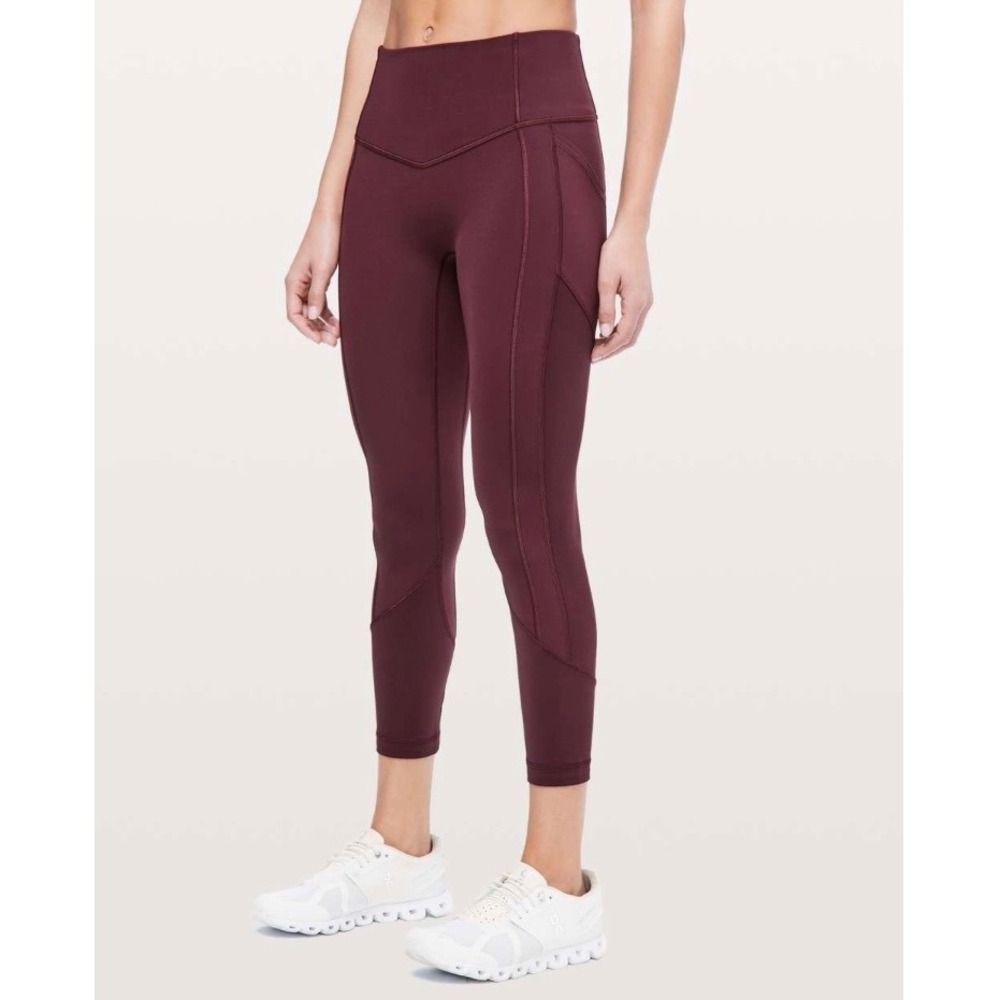 Lululemon All The Right Places Crop II Burgundy High Rise Leggings W6AMYS Size 4
